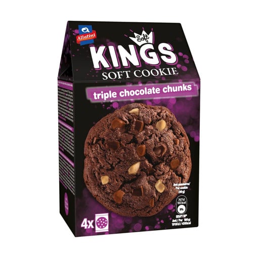 ΑΛΛΑΤΙΝΗ SOFT KINGS COOKIE 160gr. - (TRIPLE CHOCOLATE)