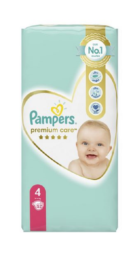 PAMPERS PREMIUM CARE Νο 4 (52τμχ.) - (9-14kg)