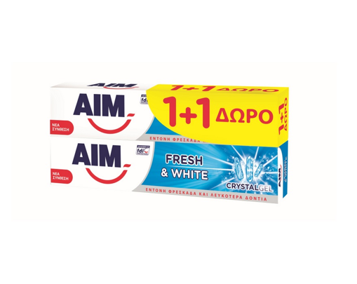 AIM CRYSTAL GEL 75ml - (FRESH WHITE) (1+1 ΔΩΡΟ)