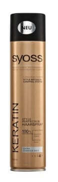 SYOSS HAIR SPRAY 400ml - (No 4) (KERATIN/ΧΡΥΣΟ)
