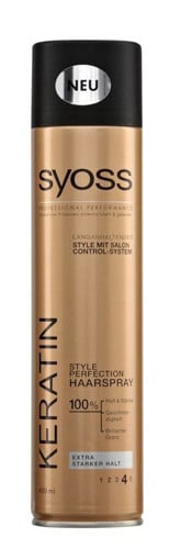 SYOSS HAIR SPRAY 400ml - (No 4) (KERATIN/ΧΡΥΣΟ)