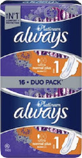 ALWAYS PLATINUM ULTRA NORMAL PLUS DUO PACK (16τεμ.)