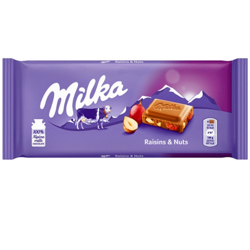 MILKA RAISINS HAZELNUTS 100gr.