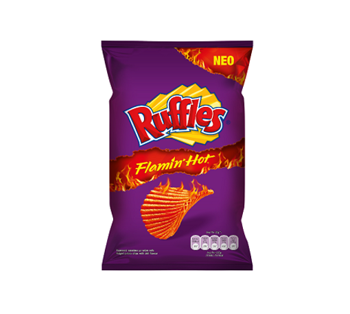 RUFFLES CHIPS 90g - (FLAMIN HOT)