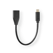 ΚΑΛΩΔΙΟ OTG, USB 3.2 GEN 1x1 TYPE-C - USB A 0.2m NEDIS CCGT61710BK02