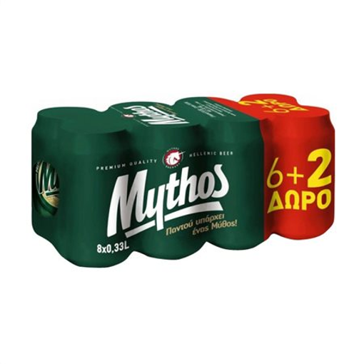 MYTHOS ΜΠΥΡΑ ΚΟΥΤΙ 330ml (6+2 ΔΩΡΟ)