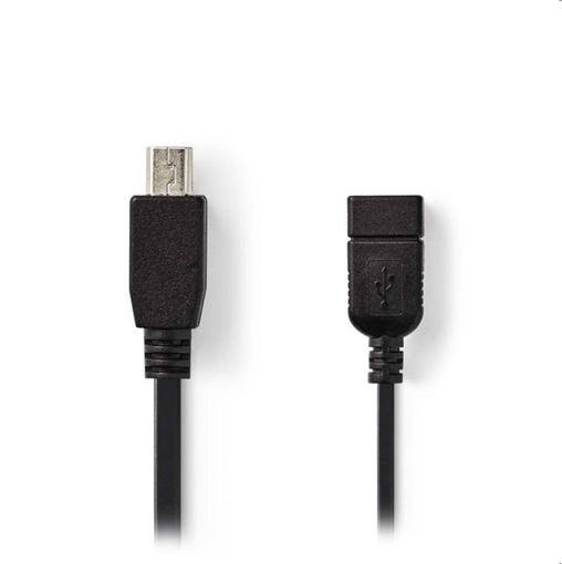 ΚΑΛΩΔΙΟ OTG, USB HiGH-SPEED USB A - MINI USB 6-PIN 0.2m NEDIS CCGP60315BK02