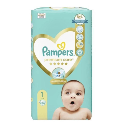 PAMPERS PREMIUM CARE NEW BORN No 1 (2-5kg) 50τεμ.