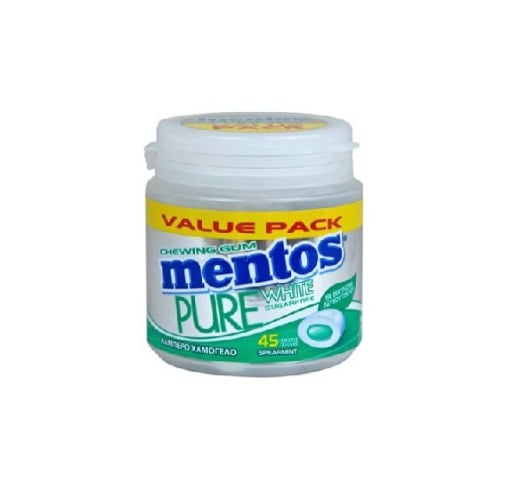 MENTOS PURE WHITE 90g - (SPEARMINT)