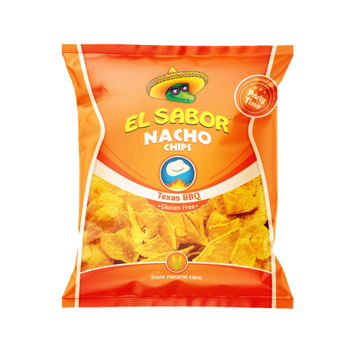 EL SABOR NACHO CHIPS 225g - (TEXAS BBQ)