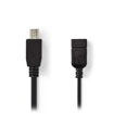 ΚΑΛΩΔΙΟ OTG, USB HiGH-SPEED USB A - MINI USB 6-PIN 0.2m NEDIS CCGP60315BK02