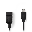 ΚΑΛΩΔΙΟ OTG, USB HIGH-SPEED - USB MICRO B 0.2m NEDIS CCGP60515BK02