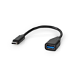 ΚΑΛΩΔΙΟ OTG, USB 3.2 GEN 1x1 TYPE-C - USB A 0.2m NEDIS CCGT61710BK02