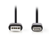 ΚΑΛΩΔΙΟ USB HIGH-SPEED A - USB TYPE-C 0.1m NEDIS CCGP60600BK01