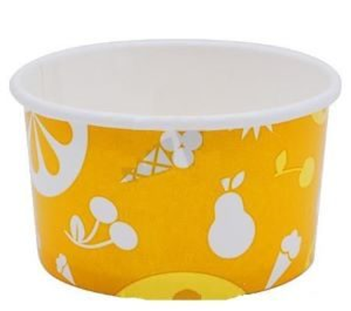 ΧΑΡΤΙΝΟ ΚΥΠΕΛΟ ΠΑΓΩΤΟΥ - (3 oz) YELLOW- (50τεμ.)