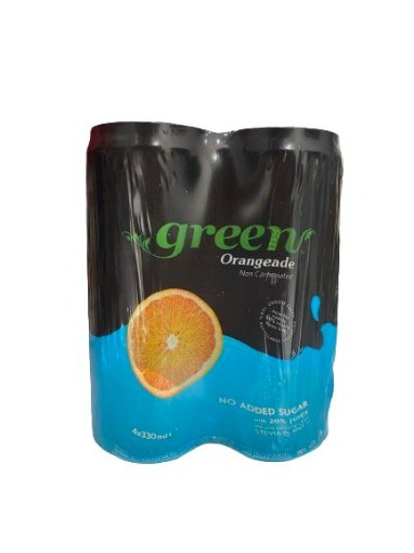 GΡΕΕΝ ΠΟΡΤΟΚΑΛΑΔΑ ΧΩΡΙΣ ΑΝΘΡΑΚΙΚΟ 330ml - (4PACK)