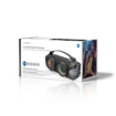 ΦΟΡΗΤΟ TWS ΗΧΕΙΟ BLUETOOTH 24W ΜΕ ΔΕΡΜΑΤΙΝΗ ΛΑΒΗ ΜΕΤΑΦΟΡΑΣ NEDIS SPBB306BK