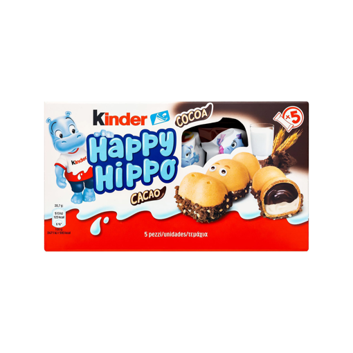 KINDER HAPPY HIPPO 103.5gr. - (ΚΑΚΑΟ) (5τεμ.)