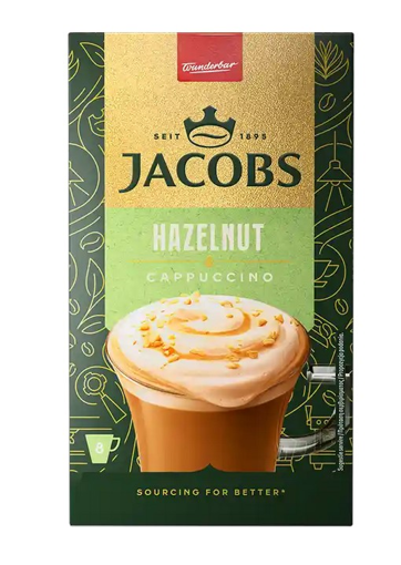 JACOBS CAPPUCCINO STICS 8X17.8gr - (HAZELNUT)