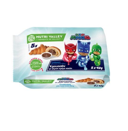 NUTRI VALLEY ΚΡΟΥΑΣΑΝ ΚΡΕΜΑ ΚΑΚΑΟ PJ MASKS (5x42g)