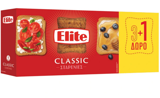 ELITE ΦΡΥΓΑΝΙΕΣ  ΣΤΑΡΕΝΙΕΣ 4x125gr. - (3+1 ΔΩΡΟ)