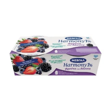 ΜΕΒΓΑΛ HARMONY 1% ΦΡΟΥΤΑ ΤΟΥΣ ΔΑΣΟΥΣ  (2x170g)