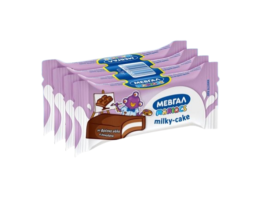ΜΕΒΓΑΛ MANIACS MILKY CAKE ΣΟΚΟΛΑΤΑ 4x28g