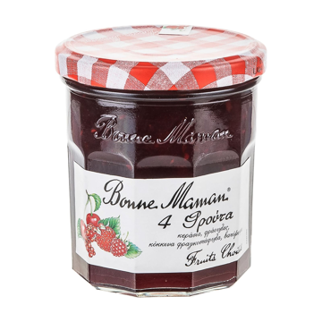 BONNE MAMAN ΜΑΡΜΕΛΑΔΑ 370g - (4 ΦΡΟΥΤΑ) (ΧΩΡΙΣ ΓΛΟΥΤΕΝΗ)