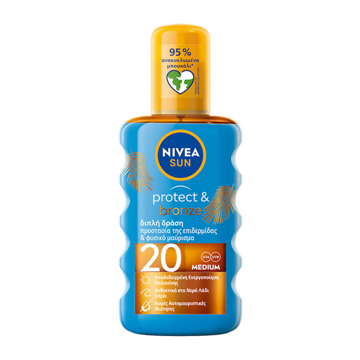 NIVEA SUN PROTECT & BRONZE OIL SPRAY (SPF 20) - 200ml