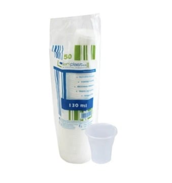 ΠΛΑΣΤΙΚΑ ΠΟΤΗΡΙΑ ΜΙΚΡΑ (50ΤΜΧ) Νο501 - ΛΕΥΚΟ 130ml