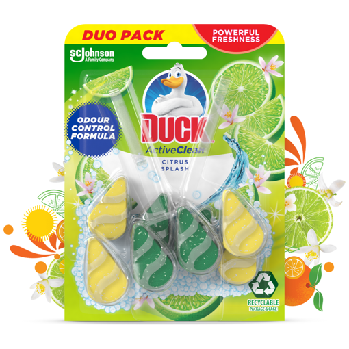 DUCK DUO PACK ACTIVE CLEAN CITRUS SPLASH 2x38g