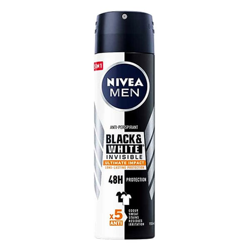 NIVEA SPRAY MEN INVISIBLE BLACK&WHITE ULTIMATE IMPACT 150ml