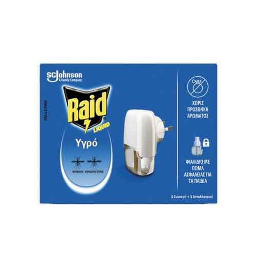 RAID LIQUID SET ΣΥΣΚΕΥΗ ΜΕ ΥΓΡΟ ΕΝΤΟΜ/ΤΙΚΟ 21ml - (30 ΝΥΧΤΕΣ)