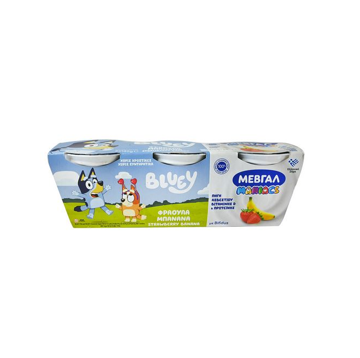 ΜΕΒΓΑΛ ΠΑΙΔΙΚΟ ΓΙΑΟΥΡΤΙ Bluey(3x140g) - ΦΡΑΟΥΛΑ/ΜΠΑΝΑΝΑ