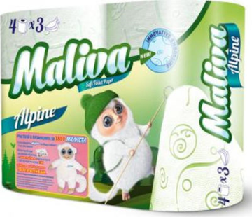 ZEBRA ΧΑΡΤΙ ΥΓΕΙΑΣ 8 ΡΟΛΛΑ 3Φ - (MALIVA ALPINE)