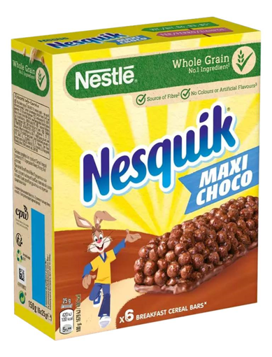 NESTLE BARS NESQUIK 25gr. - (MAXI CHOCO) (6τεμ)