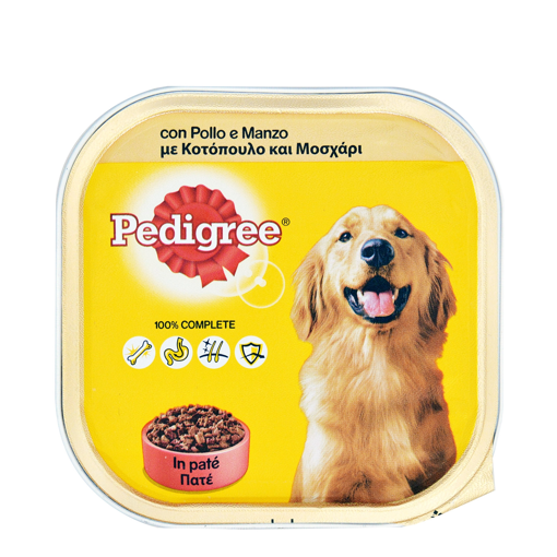 PEDIGREE ΠΑΤΕ ΣΚΥΛΟΤΡΟΦΗ 300gr. (ΚΟΤΟΠΟΥΛΟ & ΜΟΣΧΑΡΙ)