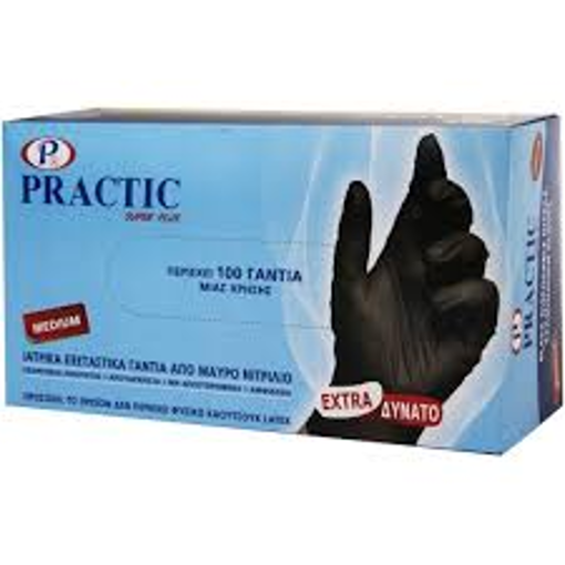 PRACTIC ΓΑΝΤΙΑ ΝΙΤΡΙΛΙΟΥ ΜΑΥΡΑ MEDIUM - (100τεμ.)