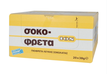 ΙΟΝ ΣΟΚΟΦΡΕΤΑ ΛΕΥΚΗ ΣΟΚΟΛΑΤΑ (20x38gr.) - (No 8102)