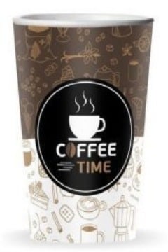 ΠΟΤΗΡΙ ΧΑΡΤΙΝΟ COFFEE TIME (16οz) - (50τεμ.)