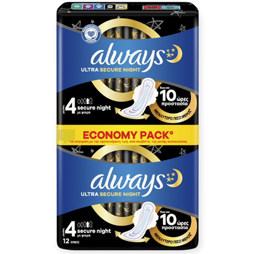 ALWAYS ULTRA DUO PACK (12τεμ.) - (SECURE NIGHT)