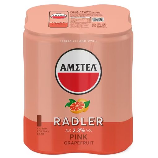 AMSTEL RADLER PINK GRAPEFRUIT ΜΠΥΡΑ ΚΟΥΤΙ SLK (4x330ml)