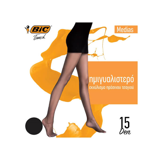 BIC ΚΑΛΣΟΝ MEDIAS 15DEN (XLARGE) - (ΜΕΛΙ)