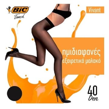 BIC ΚΑΛΣΟΝ VIVANT 40DEN (LARGE) - (ΜΑΥΡΟ)
