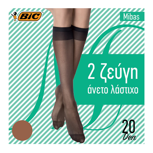 BIC ΚΑΛΤΣΑΚΙ MIBAS 20DEN ONE SIZE - (ΚΑΡΑΜΕΛΕ)
