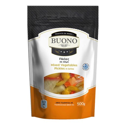 BUONO ΠΙΚΛΕΣ Α 500gr. - (ΣΑΚΟΥΛΑΚΙ)