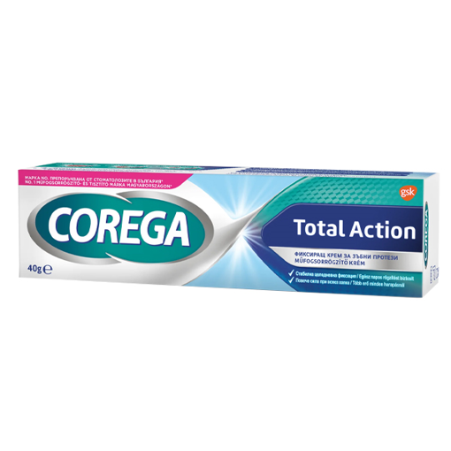 COREGA ΣΤΕΡΕΩΤΙΚΗ ΚΡΕΜΑ ΟΔΟΝΤΟΣΤΟΙΧΙΑΣ 40gr - (TOTAL ACTION)