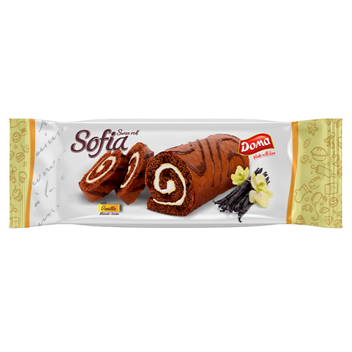 DOMA SOFIA SWISS ROLL 200gr. - (ΚΑΚΑΟ ΜΕ ΒΑΝΙΛΙΑ)