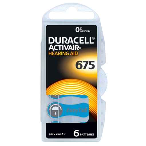 DURACELL DA 675 1.45V (6τεμ.) BP-6 ΒΑΡΗΚΟΪΑΣ - (ΜΕ ΦΟΡΟ 0,06€)