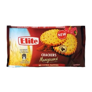 ELITE CRACKERS ΜΕΣΟΓ/ΚΑ 105gr. - (ΓΛΥΚΙΑ ΠΑΠΡΙΚΑ)